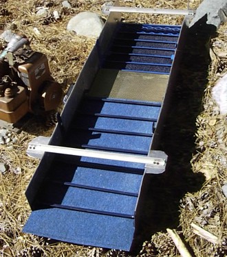 Home built dredge sluice box