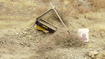 Dry washing for gold nuggets in Nevada